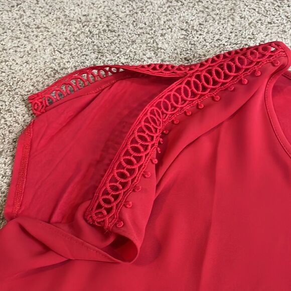 Loft Split Sleeve Blouse Size Small Pink - Picture 2 of 4